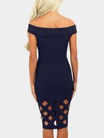 NEW FEELING Womens Navy Bodycon Dresses