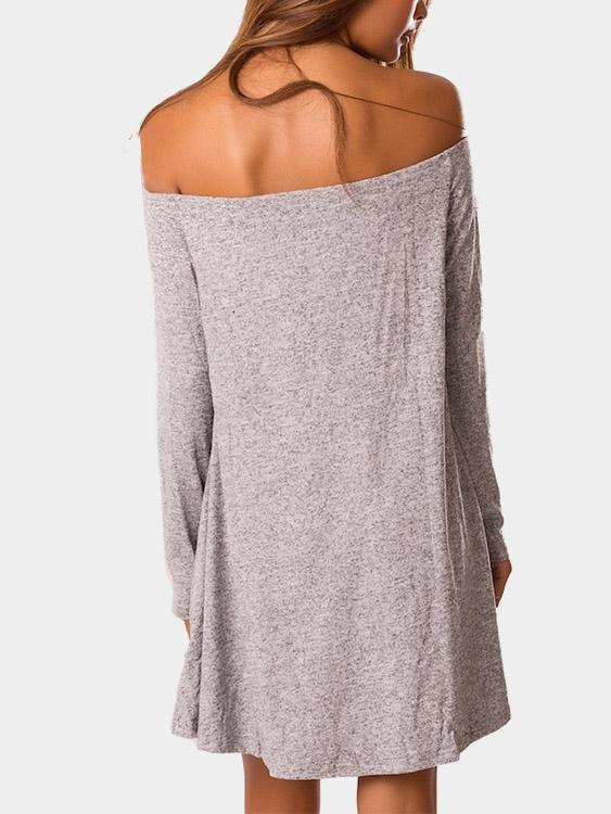 NEW FEELING Womens Grey Sexy Dresses