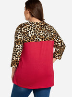 NEW FEELING Womens Red Plus Size Tops