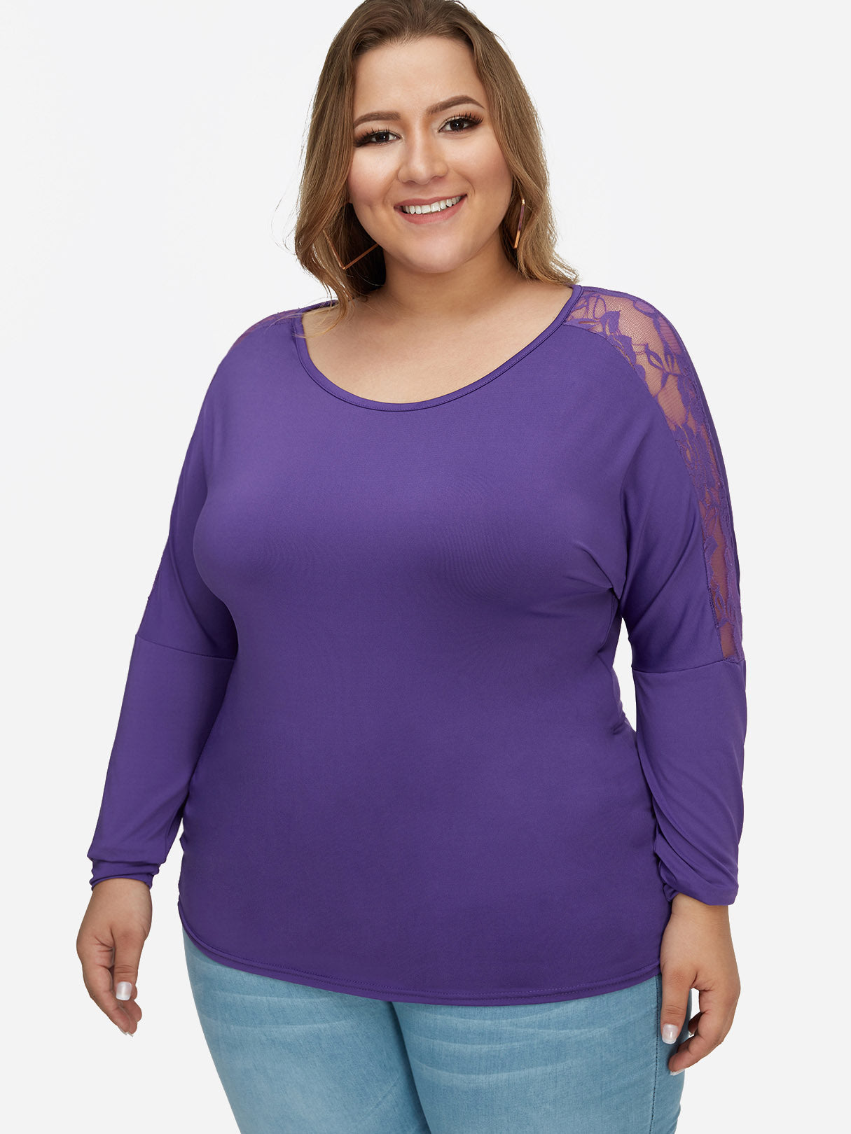 Custom Womens Plus Size Purple Tops