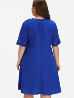 NEW FEELING Womens Blue Plus Size Dresses