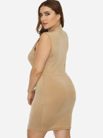 NEW FEELING Womens Khaki Plus Size Dresses