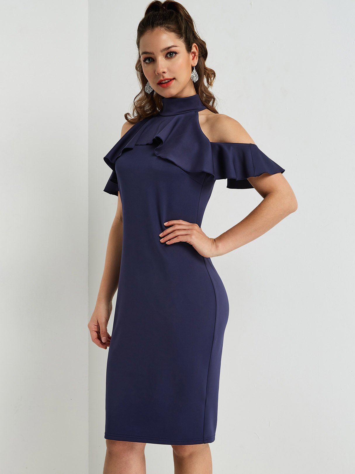 OEM Ladies Navy Sexy Dresses