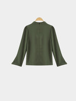 NEW FEELING Womens Army Green Blouses