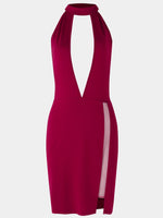 NEW FEELING Womens Burgundy Sexy Dresses