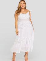 NEW FEELING Womens White Plus Size Dresses