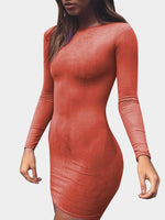 NEW FEELING Womens Orange Bodycon Dresses