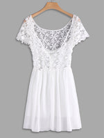 NEW FEELING Womens White Midi Dresses