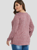 NEW FEELING Womens Pink Plus Size Tops
