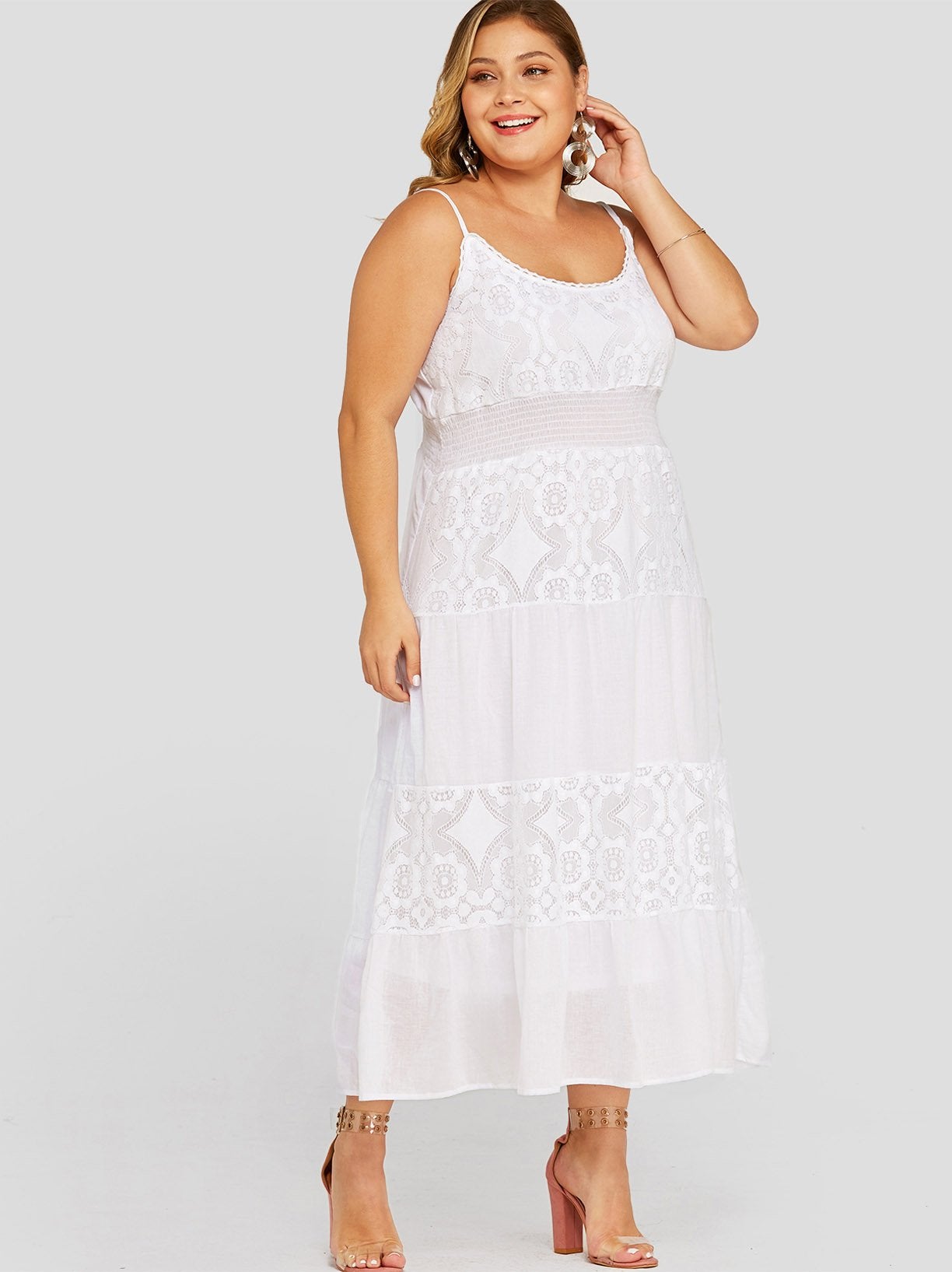 OEM Ladies White Plus Size Dresses