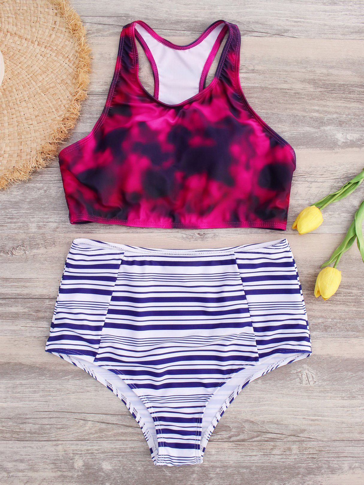 Wholesale Random Floral Print Tankini Set