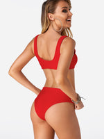 NEW FEELING Womens Red Bikinis