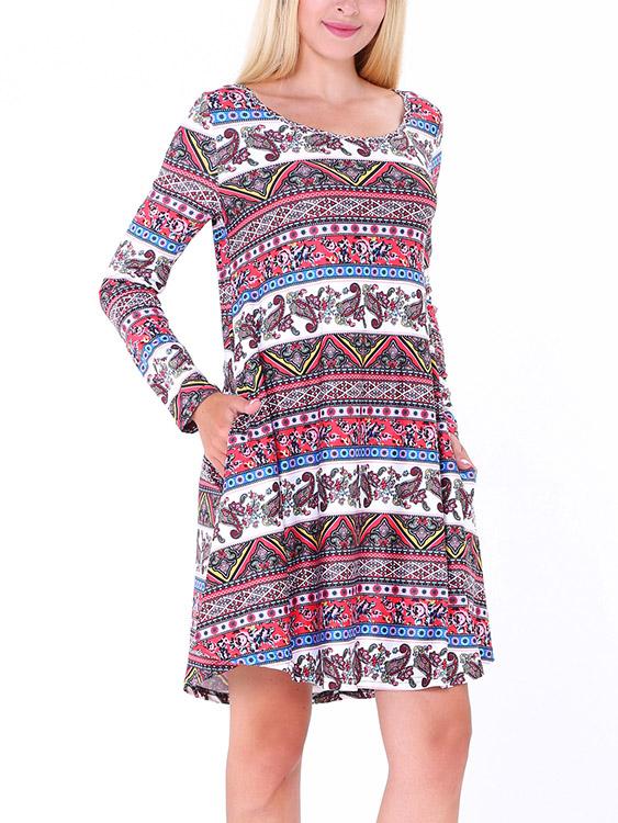 ODM Ladies Long Sleeve Casual Dresses