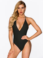 NEW FEELING Womens Black One-Pieces