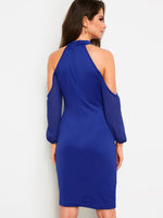 NEW FEELING Womens Blue Bodycon Dresses