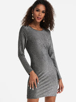 NEW FEELING Womens Grey Bodycon Dresses