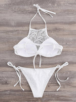 NEW FEELING Womens White Bikinis