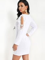 NEW FEELING Womens White Mini Dresses