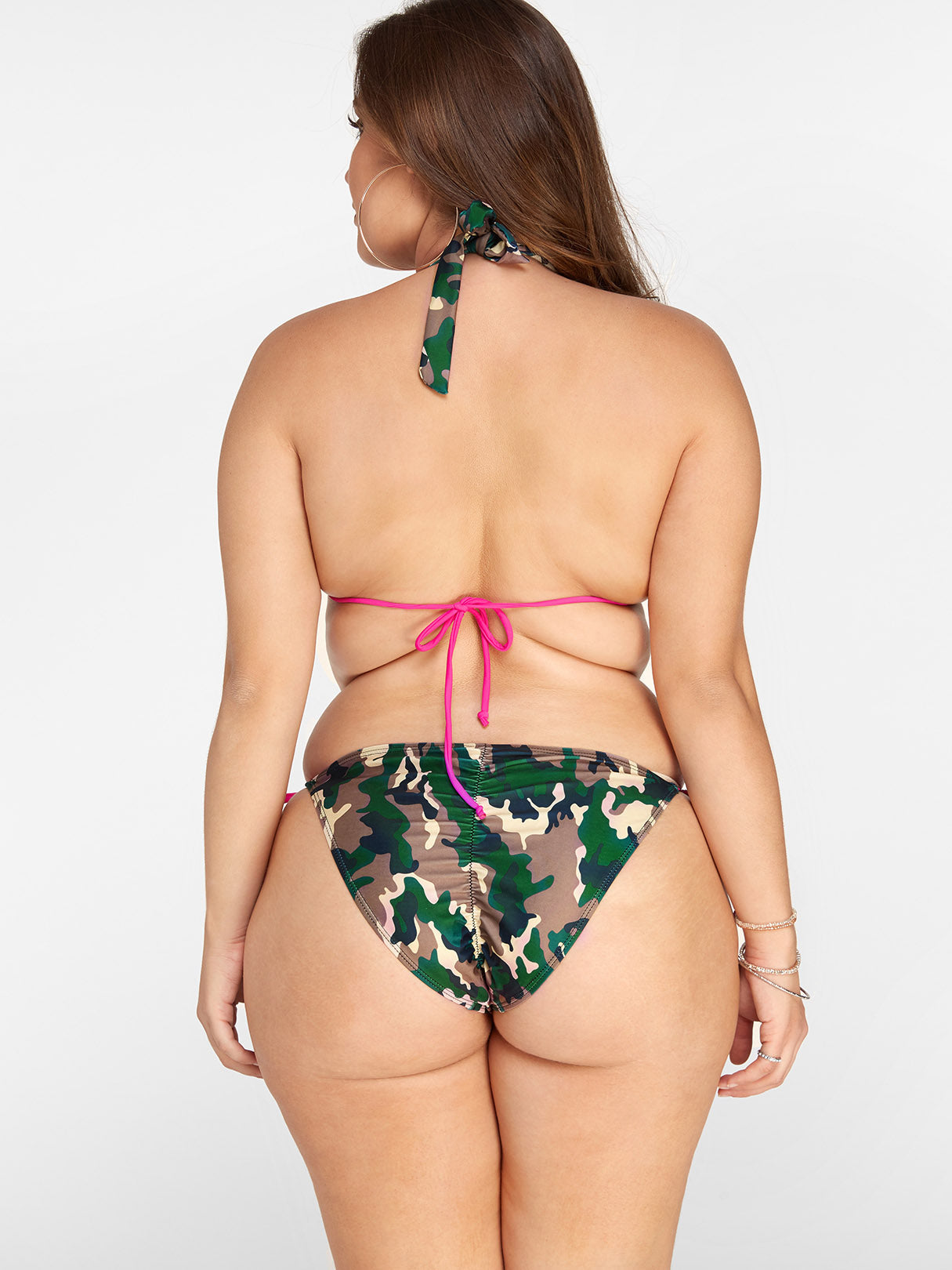 NEW FEELING Womens Camo Plus Size Swimwear