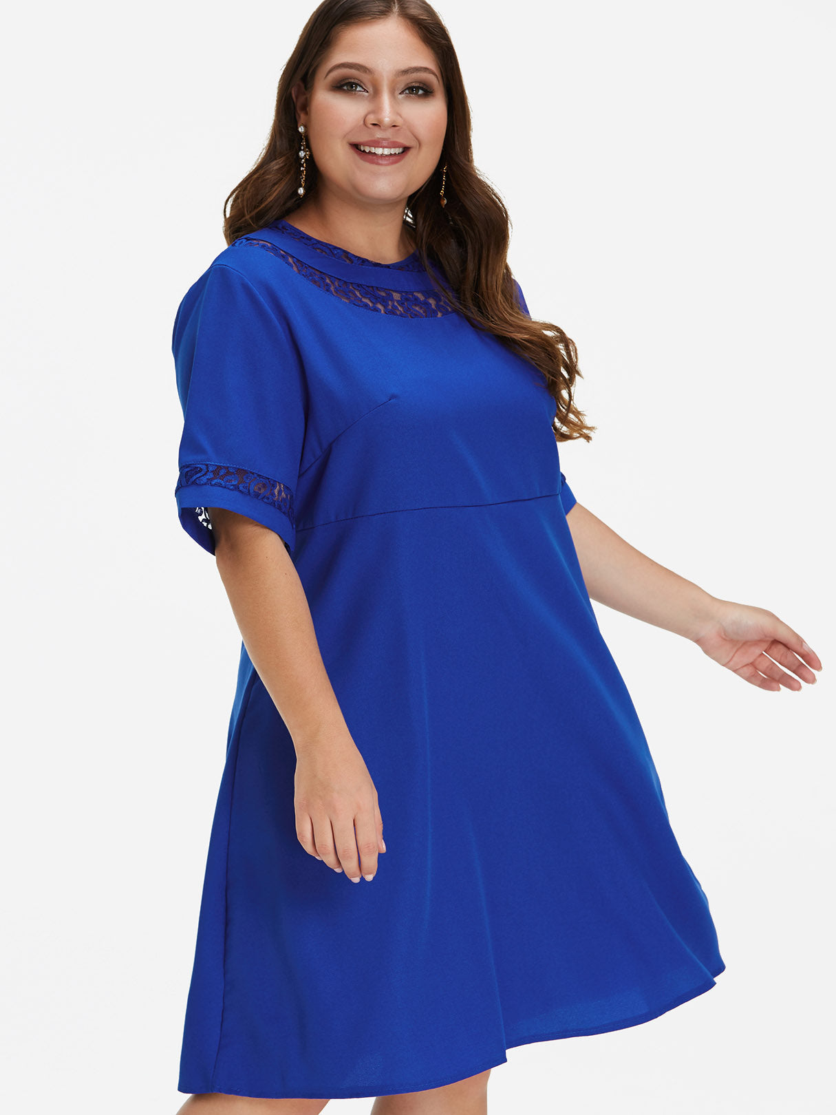 OEM Ladies Blue Plus Size Dresses