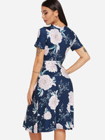 NEW FEELING Womens Navy Floral Dresses