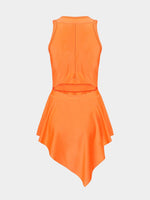 NEW FEELING Womens Orange Sexy Dresses